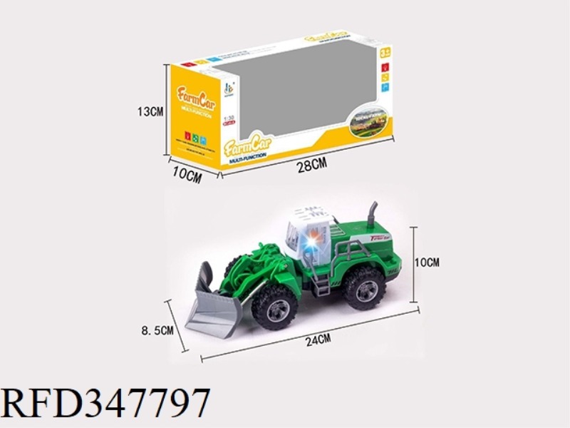 1:30 INERTIA + SOUND AND LIGHT FARMER DUMP TRUCK GREEN (SINGLE MODEL)