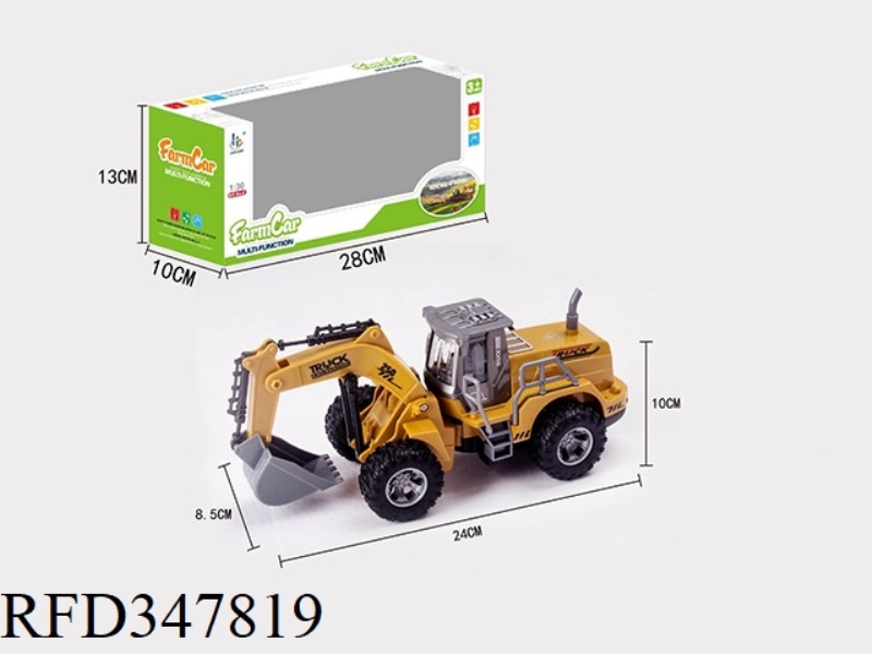 1:30 FARMER DIGGING TRUCK YELLOW (SINGLE MODEL)