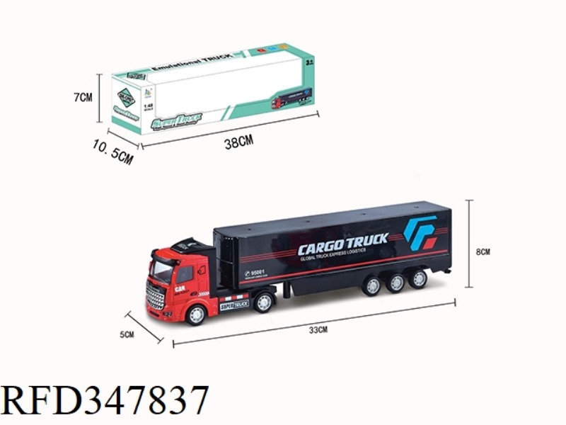 1:48 ALLOY CONTAINER TRUCK 1 FLAT HEAD