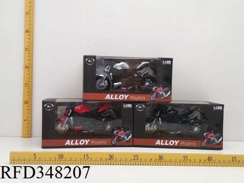 ITALY DUCATI 1:12 ALLOY MOTORCYCLE MODEL SLIDING