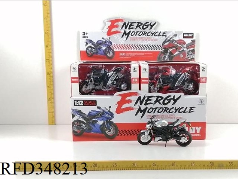 ITALY DUCATI 1:12 ALLOY MOTORCYCLE SLIDING CAR MODEL/12PCS