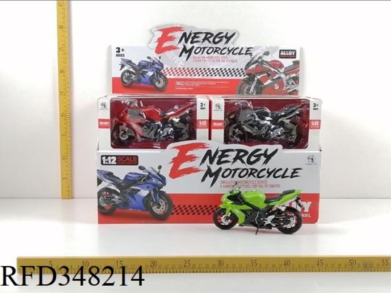 JAPAN YAMAHA 1:12 ALLOY MOTORCYCLE SLIDING CAR MODEL/12PCS