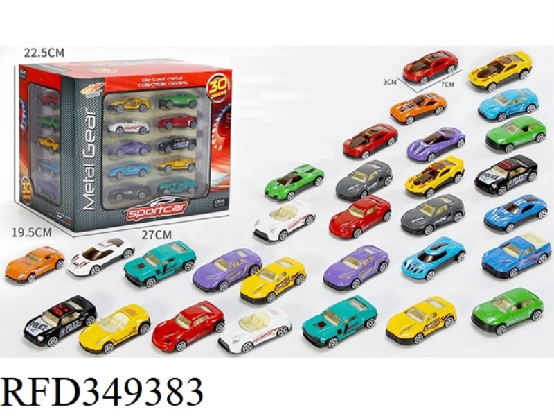 30 PIECES OF SLIDING ALLOY CAR