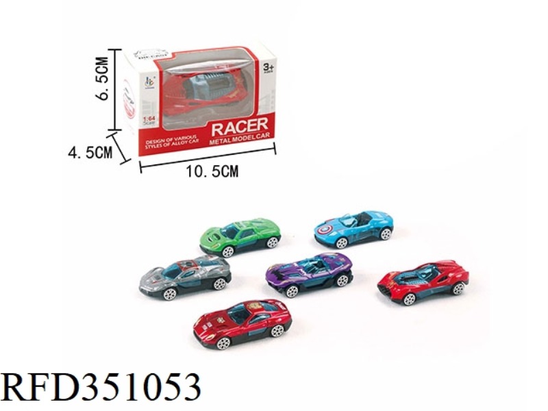 1:64 ALLOY SLIDING 1 SPORTS CAR 1 COLOR
