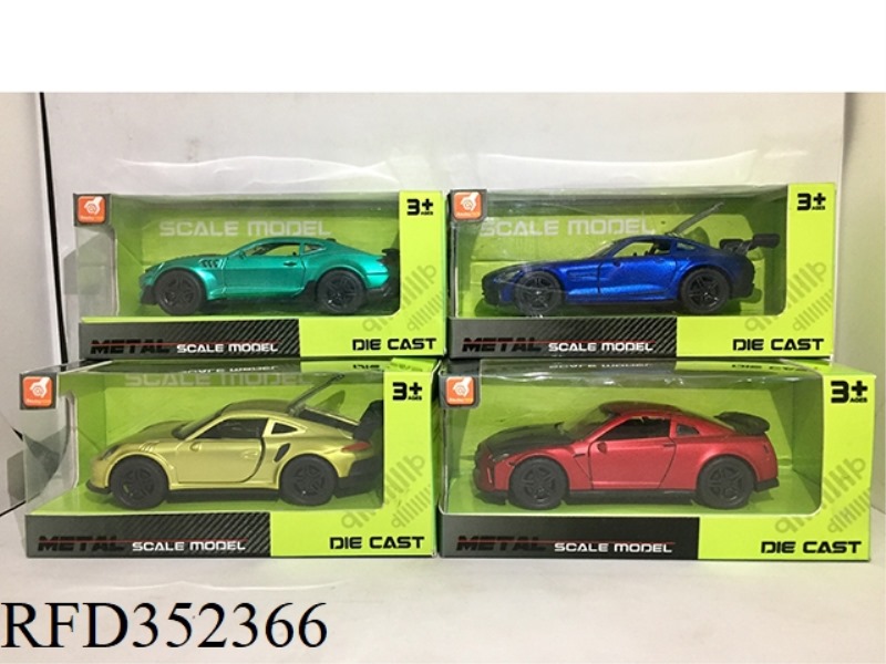 PULL BACK ALLOY SPORTS CAR (METALLIC PAINT) (1:36)