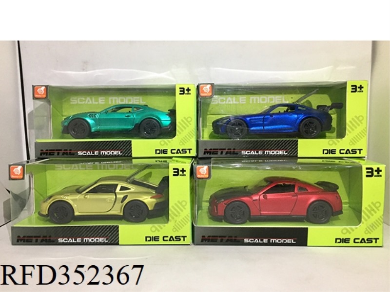 ALLOY PULL BACK DOOR SOUND AND LIGHT SPORTS CAR (METALLIC PAINT) (1:36)