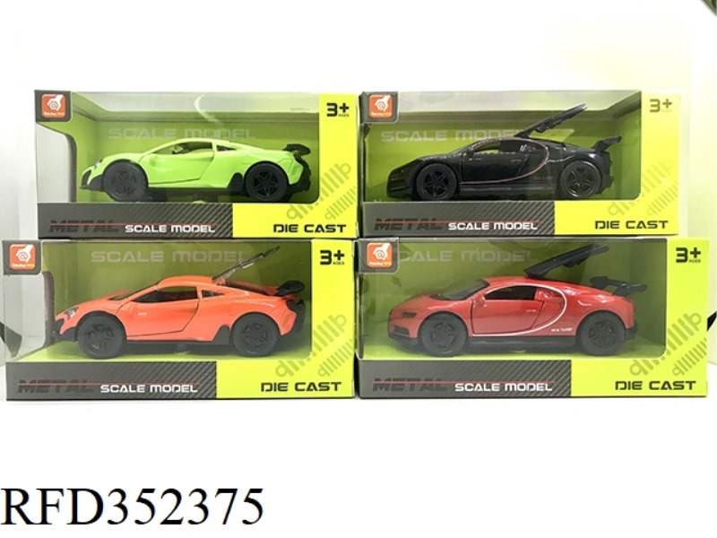 ALLOY PULL BACK SOUND AND LIGHT SPORTS CAR (1:36)
