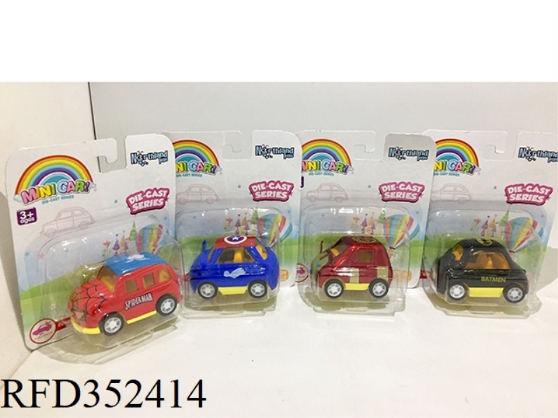 ALLOY CARTOON PULL BACK CAR