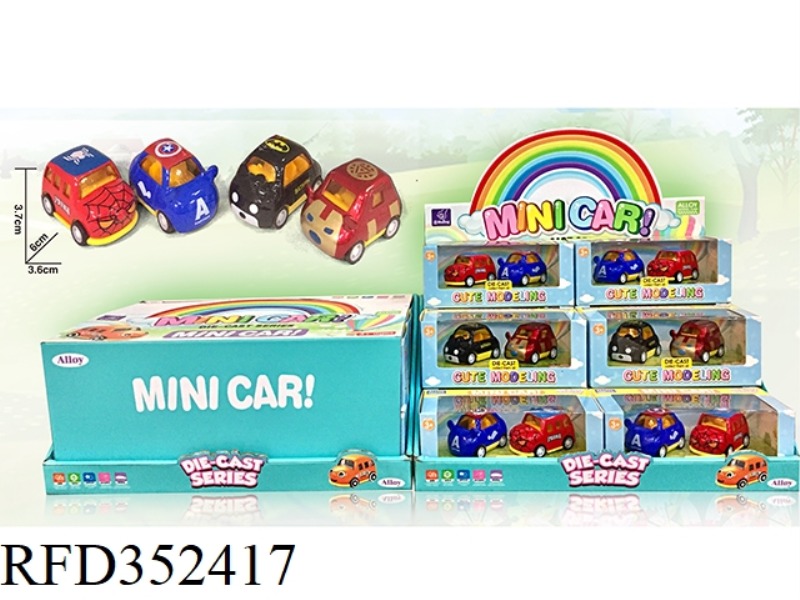 ALLOY PULL BACK CAR/12PCS