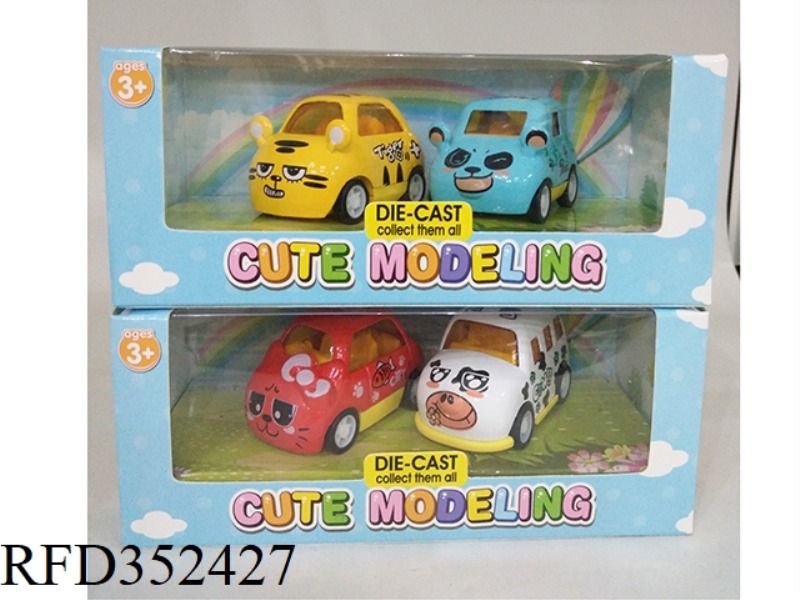 ALLOY CARTOON PULL BACK CAR