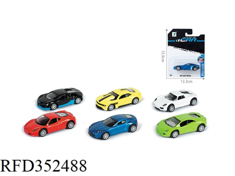 6 MODELS OF PULL BACK SIMULATION ALLOY CARS 1:50 (1PC/BOARD)