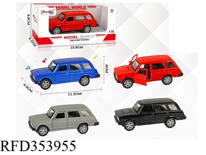 1:32 SIMULATION PULL BACK ALLOY CAR TWO-DOOR FERRARI RADA WITH LIGHT AND MUSIC