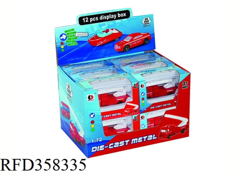 1:72 SLIDING ALLOY SMALL FIRE SERIES 6 MIXED/12PCS