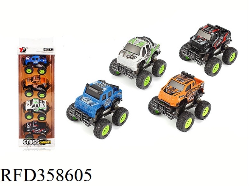 ALLOY PICKUP TRUCK CROSS-COUNTRY SPRING RETURN (GRAFFITI VERSION) /4 STRIP PACK