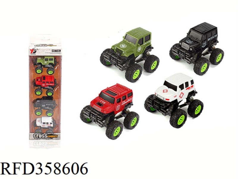 ALLOY JEEP CROSS COUNTRY SPRING RETURN (POLICE CAR VERSION) /4 STRIPS
