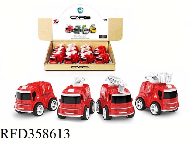 ALLOY FIRE INERTIA CAR SERIES /12 PACKS