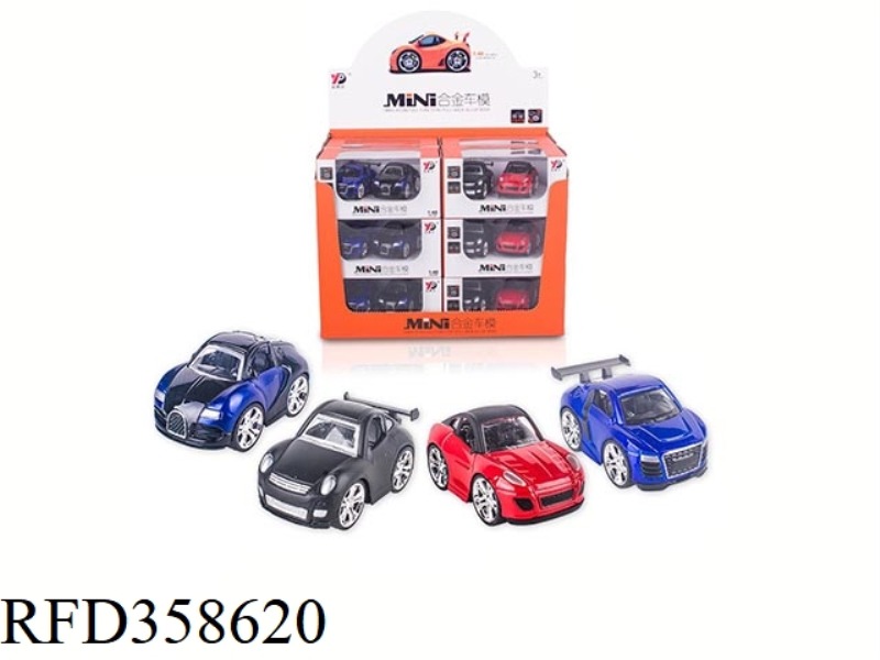 PULL BACK METAL CAR(1DISPLAY BOX=12PCS.4 ASST)