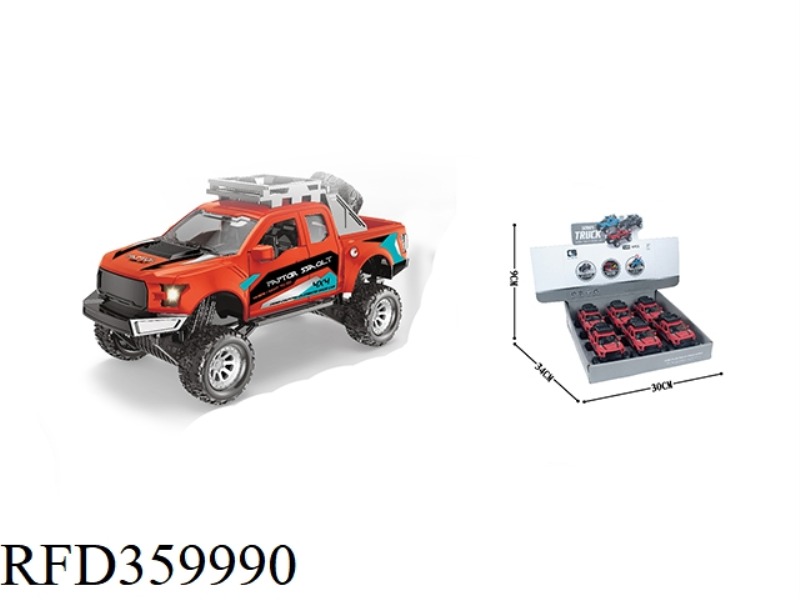 PULL BACK ALLOY CAR-OFF-ROAD (RED)/6PCS