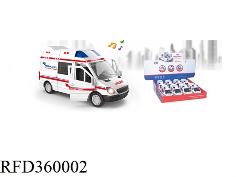 PULL BACK ALLOY CAR-MEDICAL SERIES/8PCS
