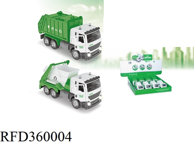 PULL BACK ALLOY CAR-SANITATION SERIES/8PCS