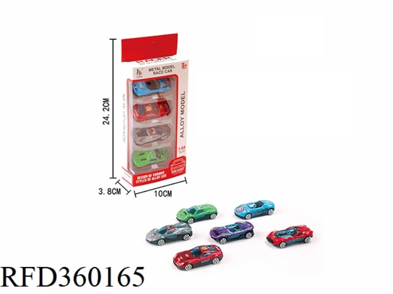 1:64 ALLOY SLIDING 4 SPORTS CARS 4 COLORS
