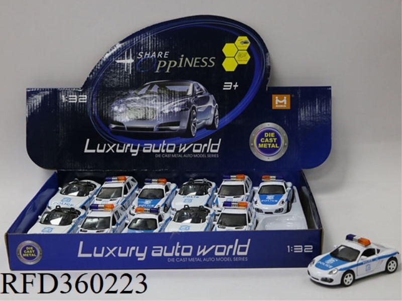 1:32 ALLOY PULL BACK POLICE CAR (12PCS)