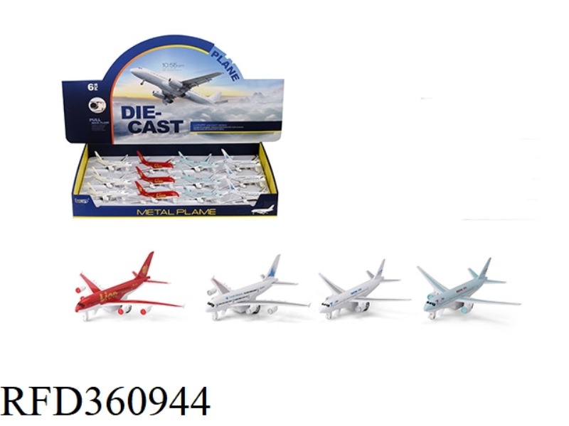 ALLOY PULL BACK SMALL PLANE/12PCS