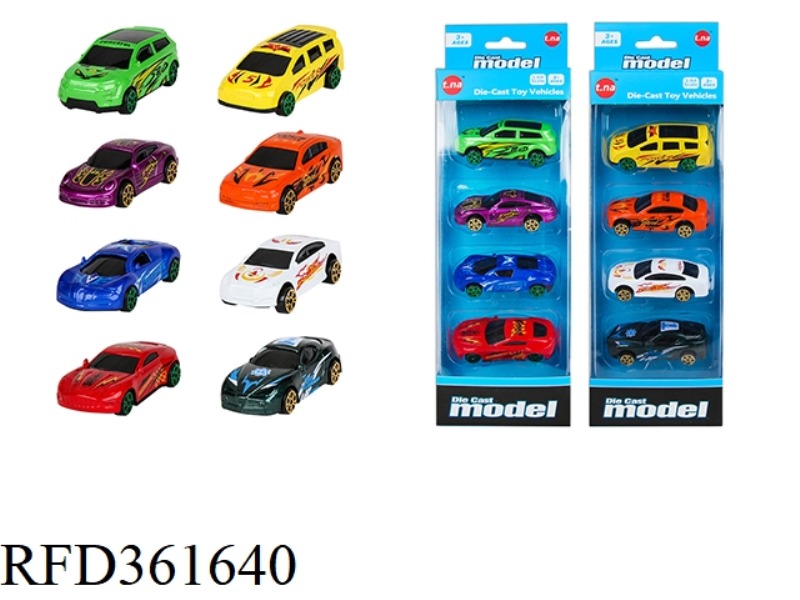 5 ALLOY SLIDING RACE CARS