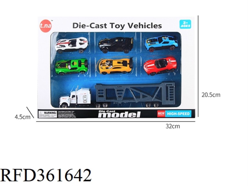 AMERICAN TRACTOR CARRIES 6 SPORTS CARS