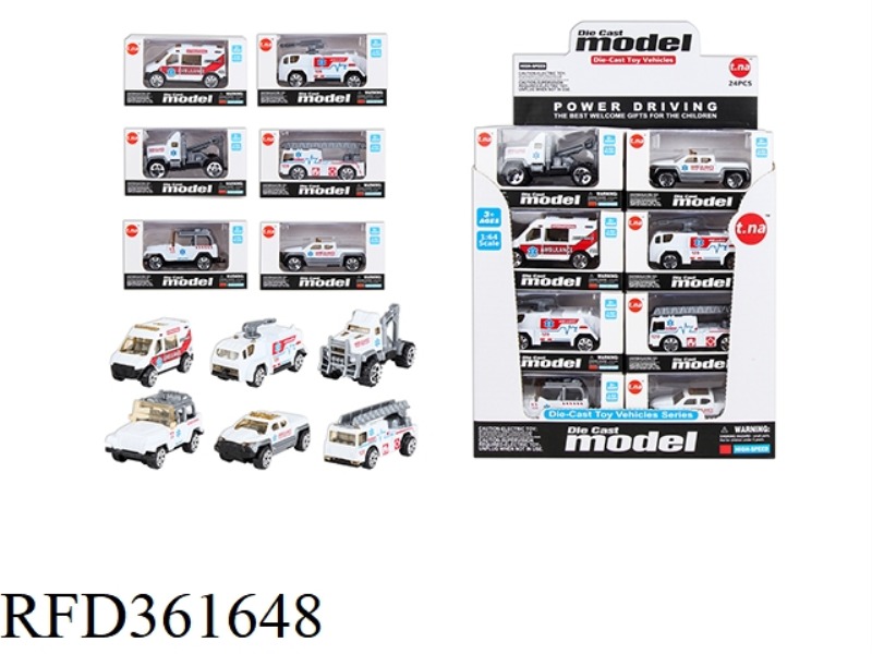 SLIDING ALLOY MEDICAL VEHICLE 24PCS