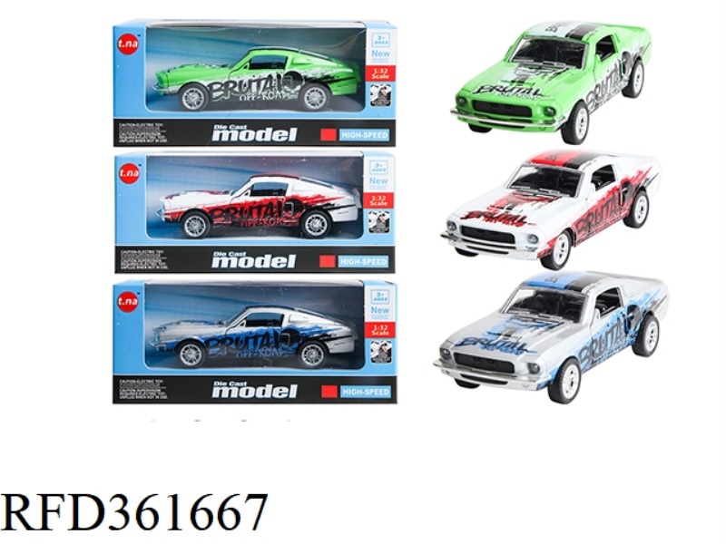 1:32 MUSTANG OPEN DOOR PULL BACK ALLOY CAR