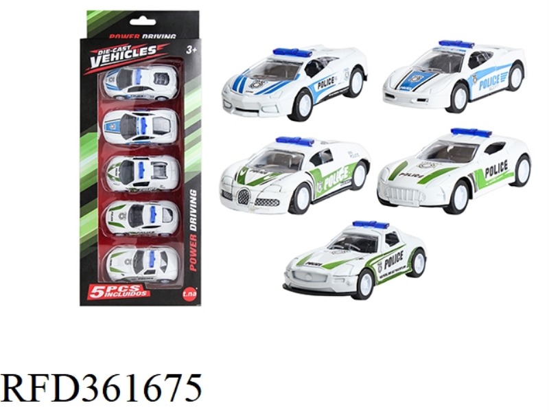 PULL BACK ALLOY POLICE CAR