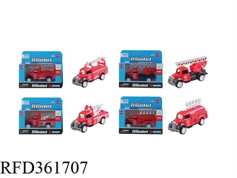 ALLOY PULL BACK FIRE TRUCK