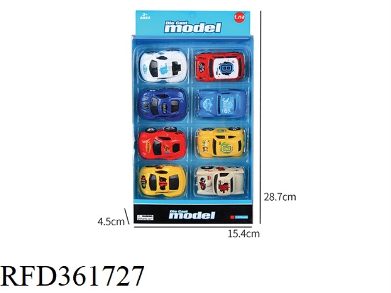 8 Q VERSION PULL BACK ALLOY CARS
