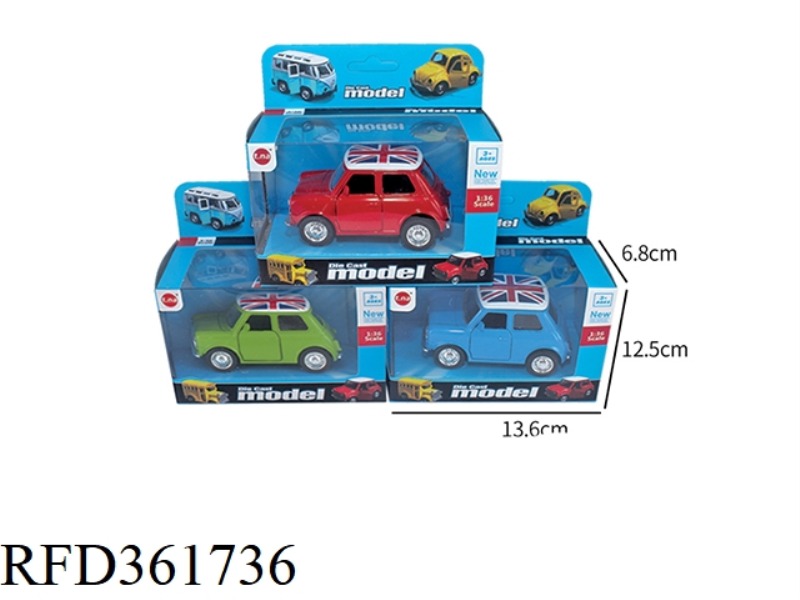 NO LIGHT ALLOY PULL BACK CLASSIC CAR