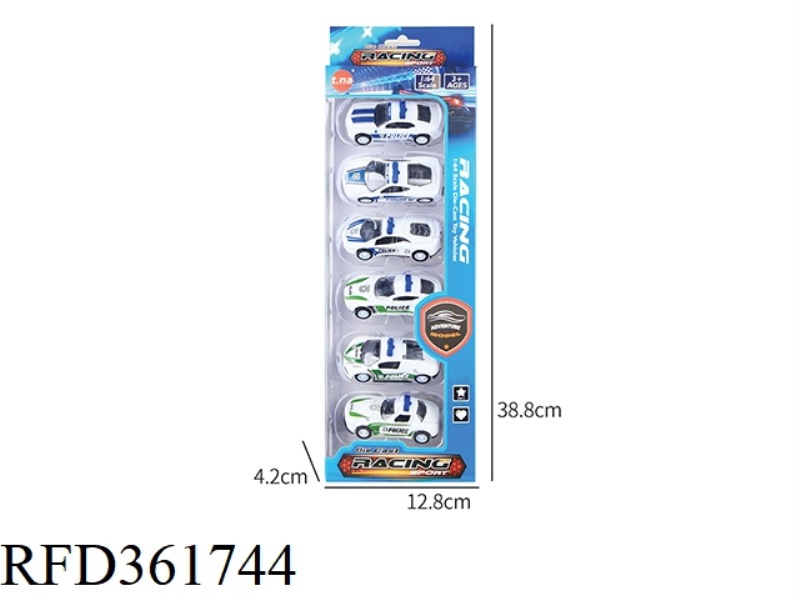 ALLOY PULL BACK POLICE CAR