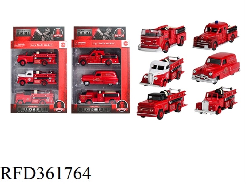 3 RETRO FIRE ALLOY CLASSIC CARS