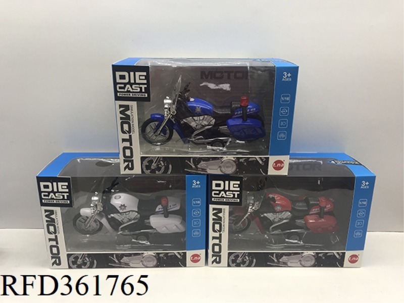 ALLOY PULL BACK MOTORCYCLE WITH SOUND AND LIGHT
