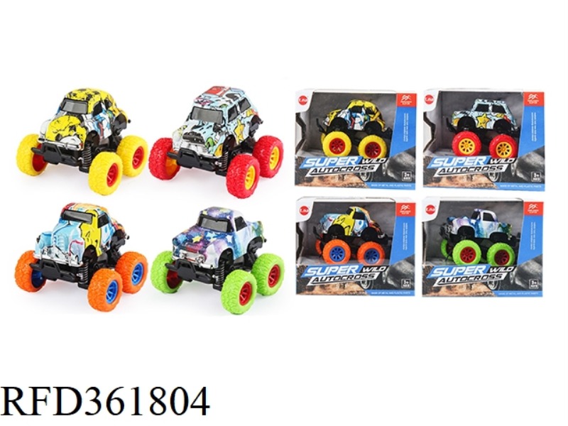 Q VERSION GRAFFITI CROSS-COUNTRY ALLOY PULL BACK CAR