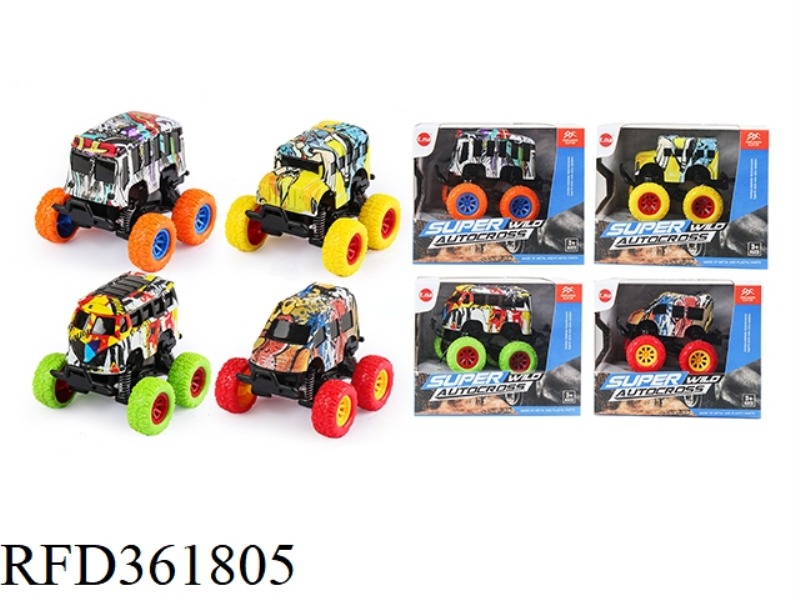 Q VERSION GRAFFITI CROSS-COUNTRY ALLOY PULL BACK CAR