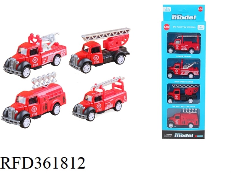 ALLOY FIRE PULL BACK TRUCK