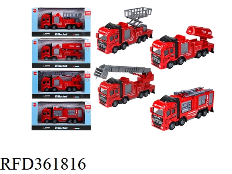 1:38 ALLOY PULL BACK FIRE TRUCK WITHOUT ELECTRICITY