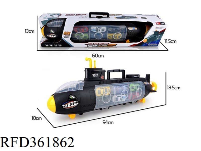 PORTABLE SUBMARINE-6 ALLOY CARS