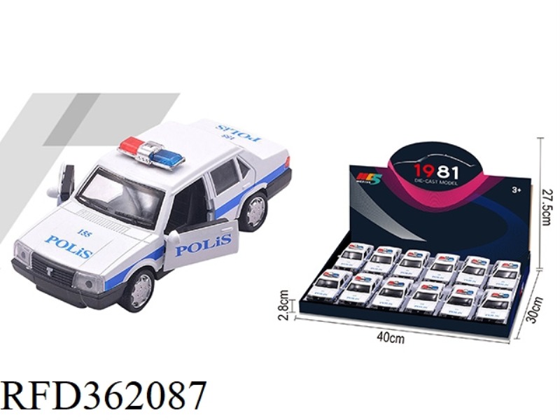 1:32 RETRO ALLOY CLASSIC POLICE CAR 12PCS