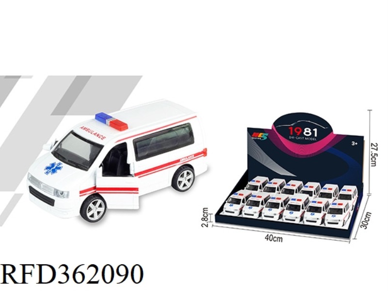 1:32 VOLKSWAGEN ALLOY BUSINESS SIMULATION AMBULANCE 12PCS