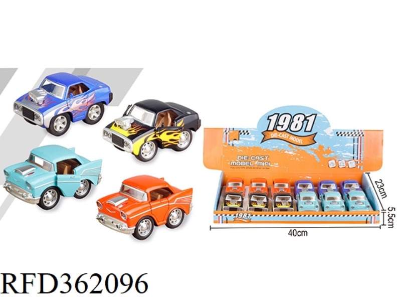 1:38Q VERSION OF CHEVROLET/DODGE ALLOY CAR 12PCS