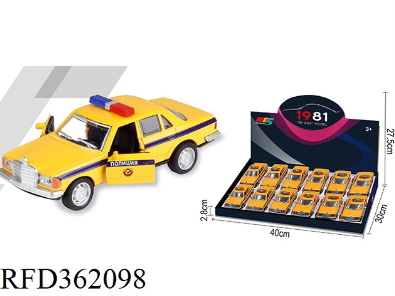 1:32 MERCEDES-BENZ W123 RUSSIAN POLICE CAR ALLOY CAR 12PCS