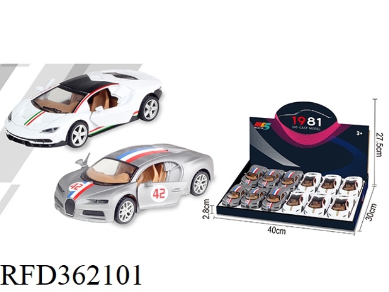 1:32 LAMBORGHINI BUGATTI RACING EDITION SIMULATION ALLOY CAR MIXED 12PCS