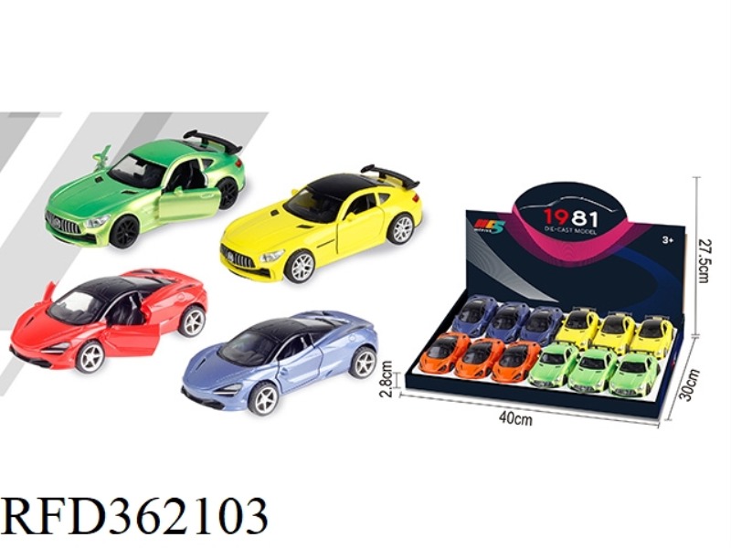 1:32 MERCEDES-BENZ GTR MCLAREN SIMULATION ALLOY CAR MIXED 12PCS