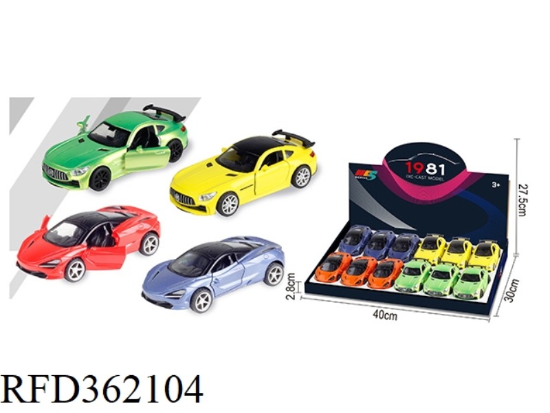1:32 MERCEDES-BENZ GTR MCLAREN SIMULATION ALLOY CAR MIXED 12PCS